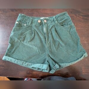 Free People We The Free Green Corduroy High-Waisted Women's 26 Shorts